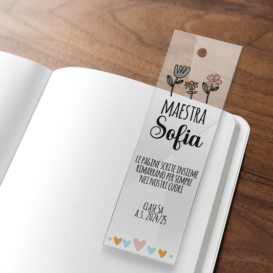 Maestra flowers - Segnalibro personalizzato
