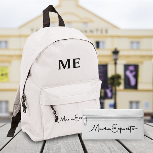 Elegant Name - Zaino + Portapenne - personalizzati con nome