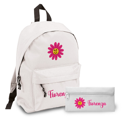 Flower Sun - Zaino + Portapenne - personalizzati con nome