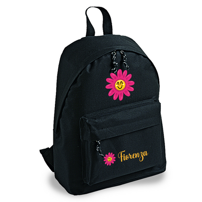 Flower sun - zaino scuola - personalizzato con nome