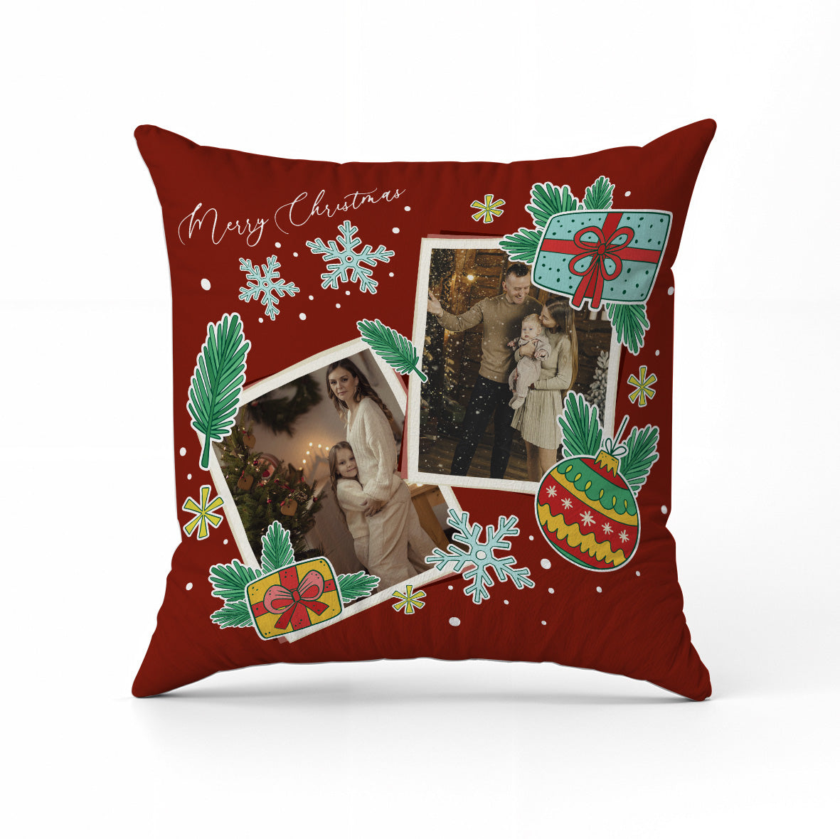 Christmas red - Cuscino Personalizzato - idea regalo Natale personalizzato con foto