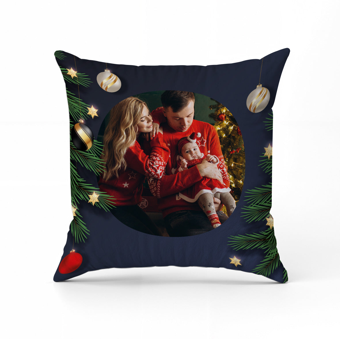 Night Christmas - Cuscino Personalizzato - idea regalo Natale personalizzato con foto