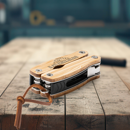 Il più forte dei papà - Multiutensile con accessori in acciaio inossidabile e manico in legno