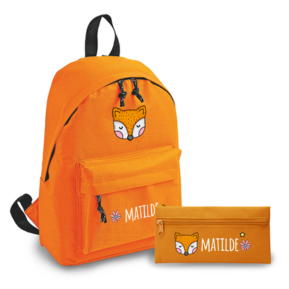Baby Fox - Zaino + Portapenne - personalizzati con nome