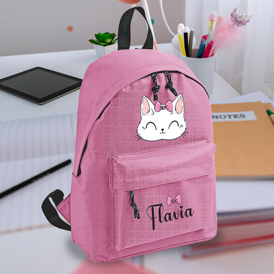 Baby cat - zaino scuola - personalizzato con nome