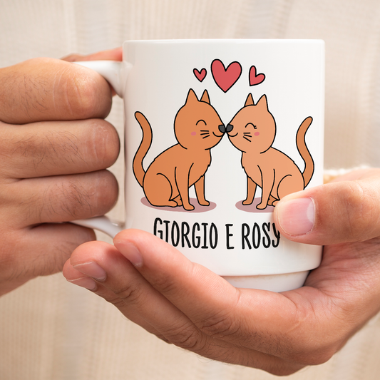 Love Valentine's Day - Tazza mug - personalizzata con nomi