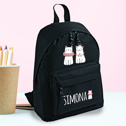 Cats Love - zaino scuola - personalizzato con nome