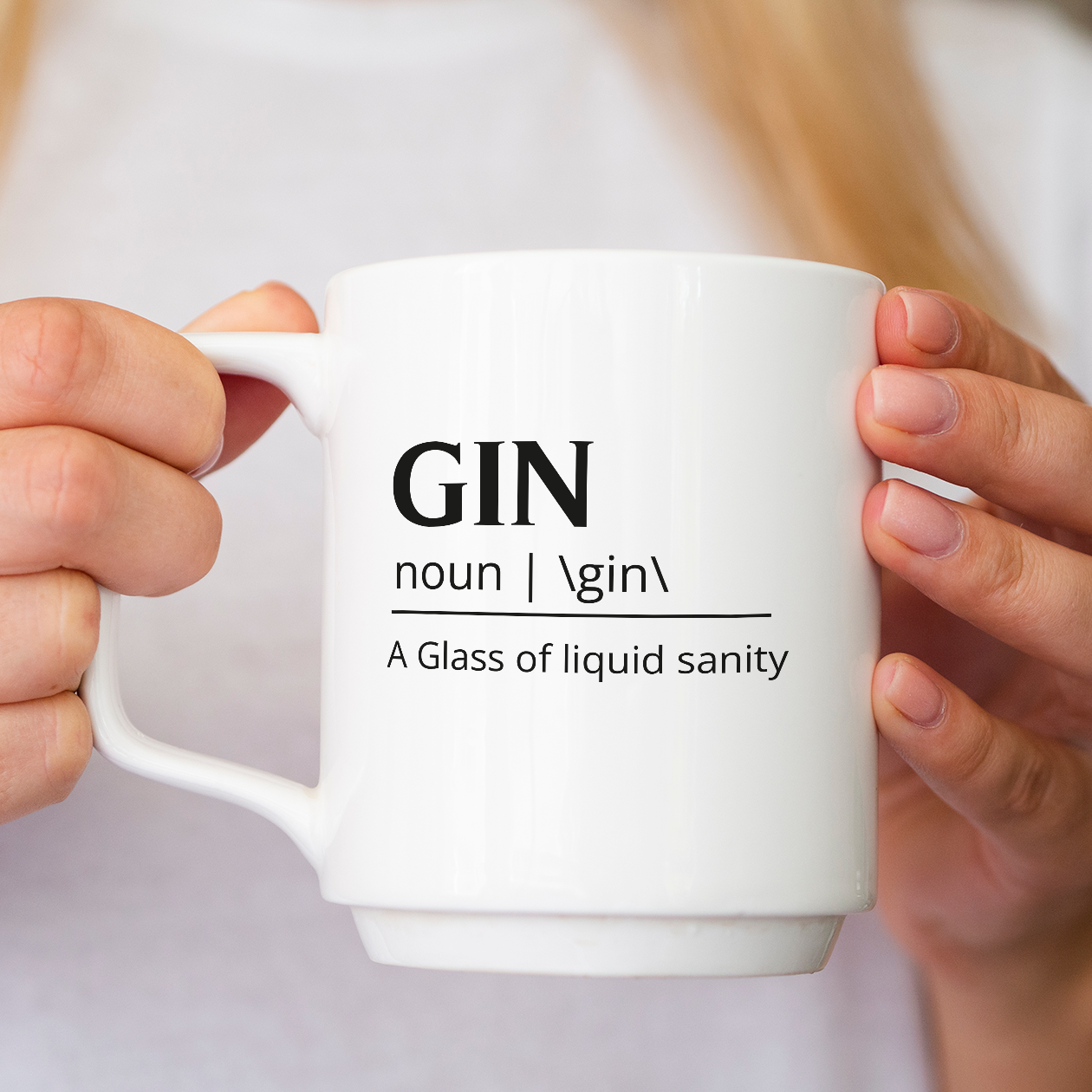 Gin A Glass of liquid sanity - Tazza mug