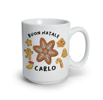 Buon Natale - Tazza mug - idea regalo Natale - personalizzata con nome