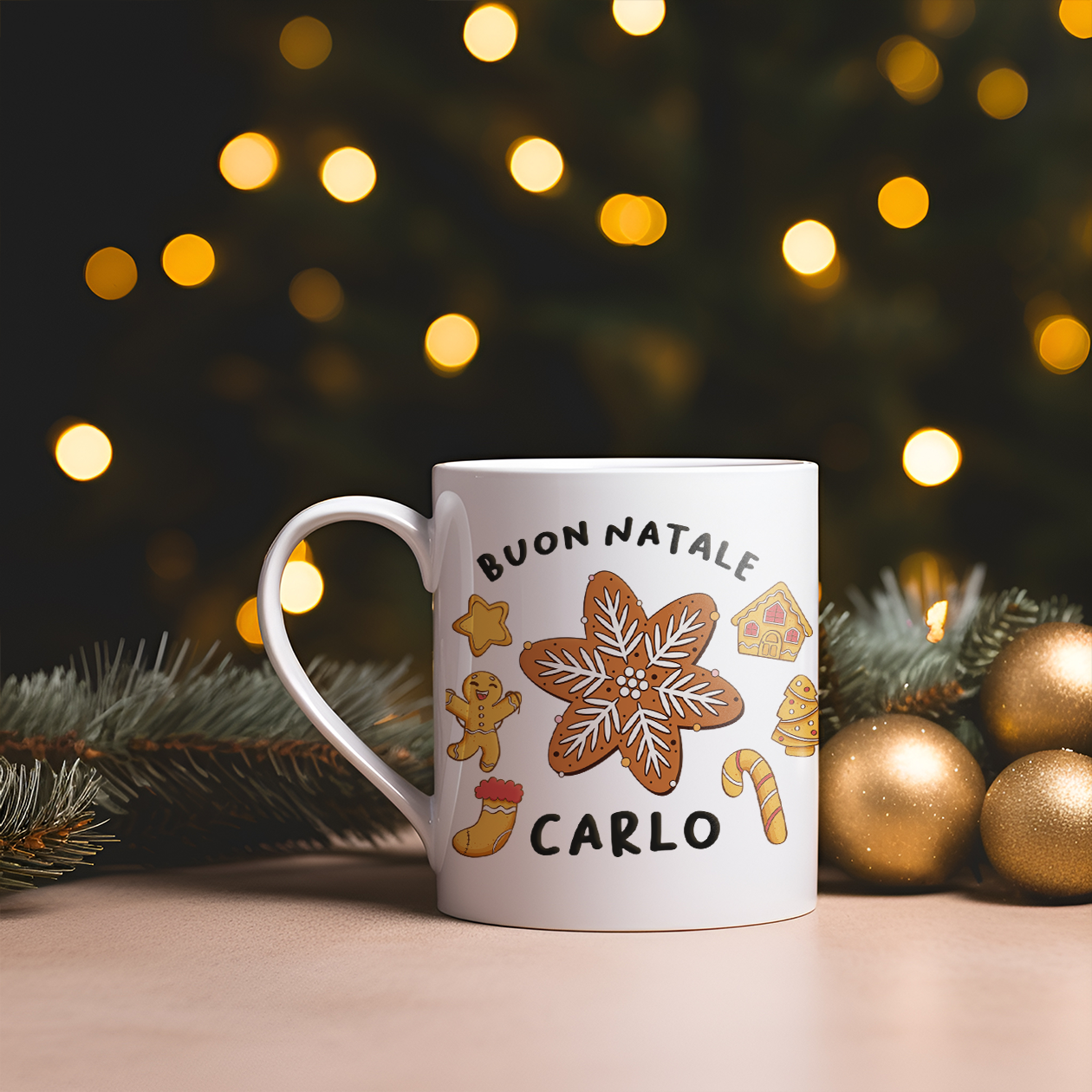 Buon Natale - Tazza mug - idea regalo Natale - personalizzata con nome