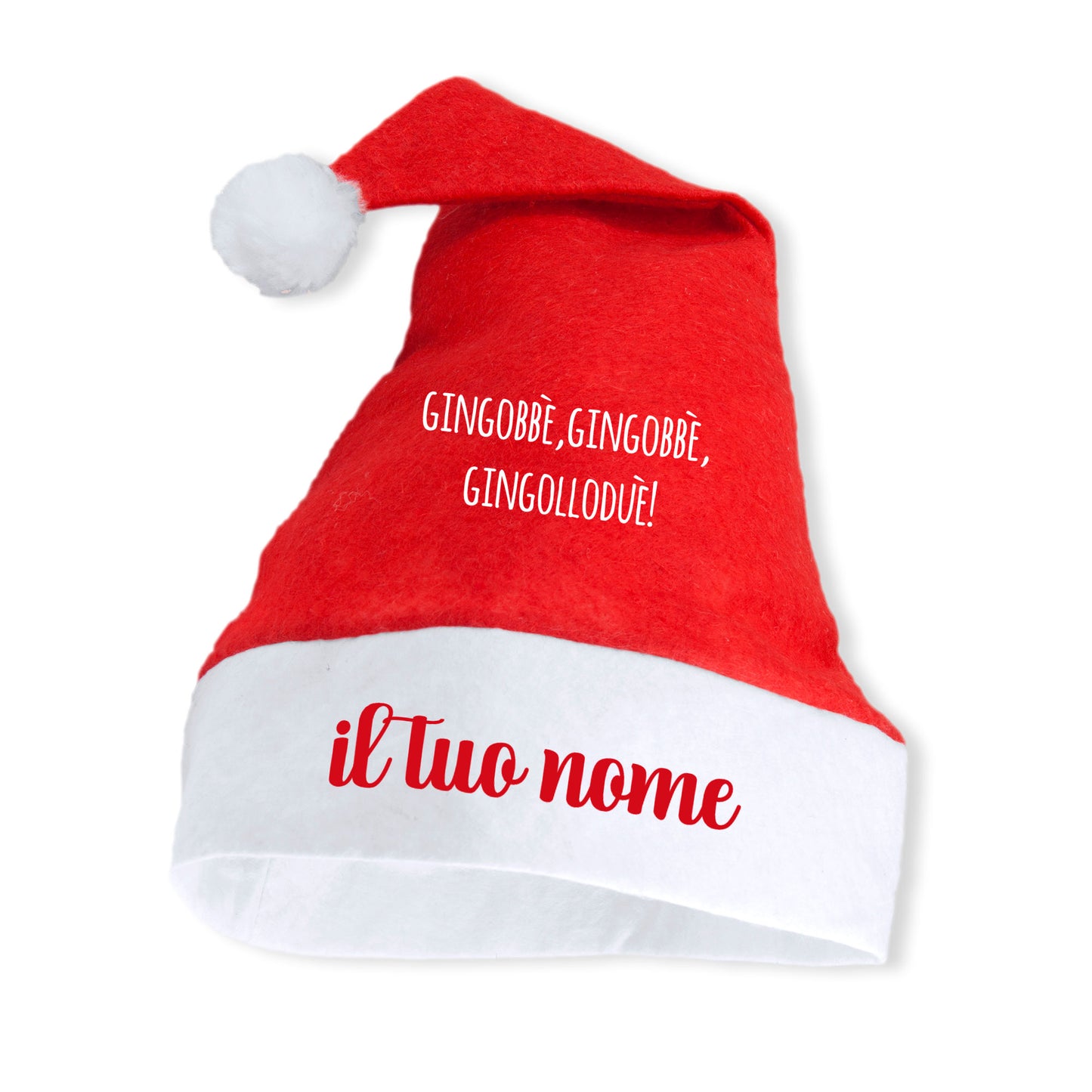 Gingobbè - Cappello da Babbo Natale - personalizzato con nome