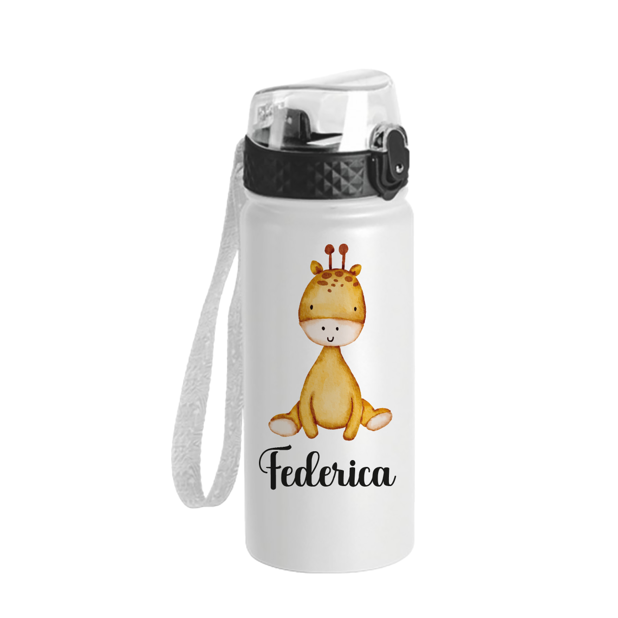 Baby Giraffa - Borraccia termica da 550 ml - personalizzata con nome