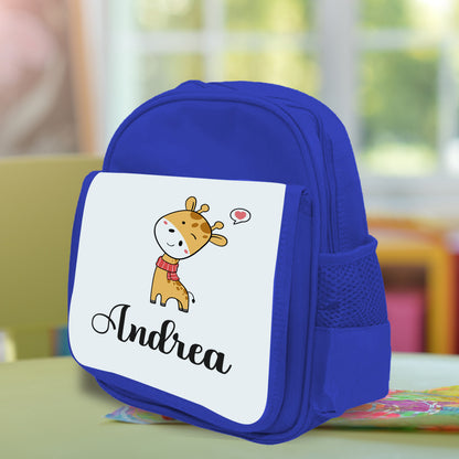 Heart Giraffa - zaino - personalizzato con nome