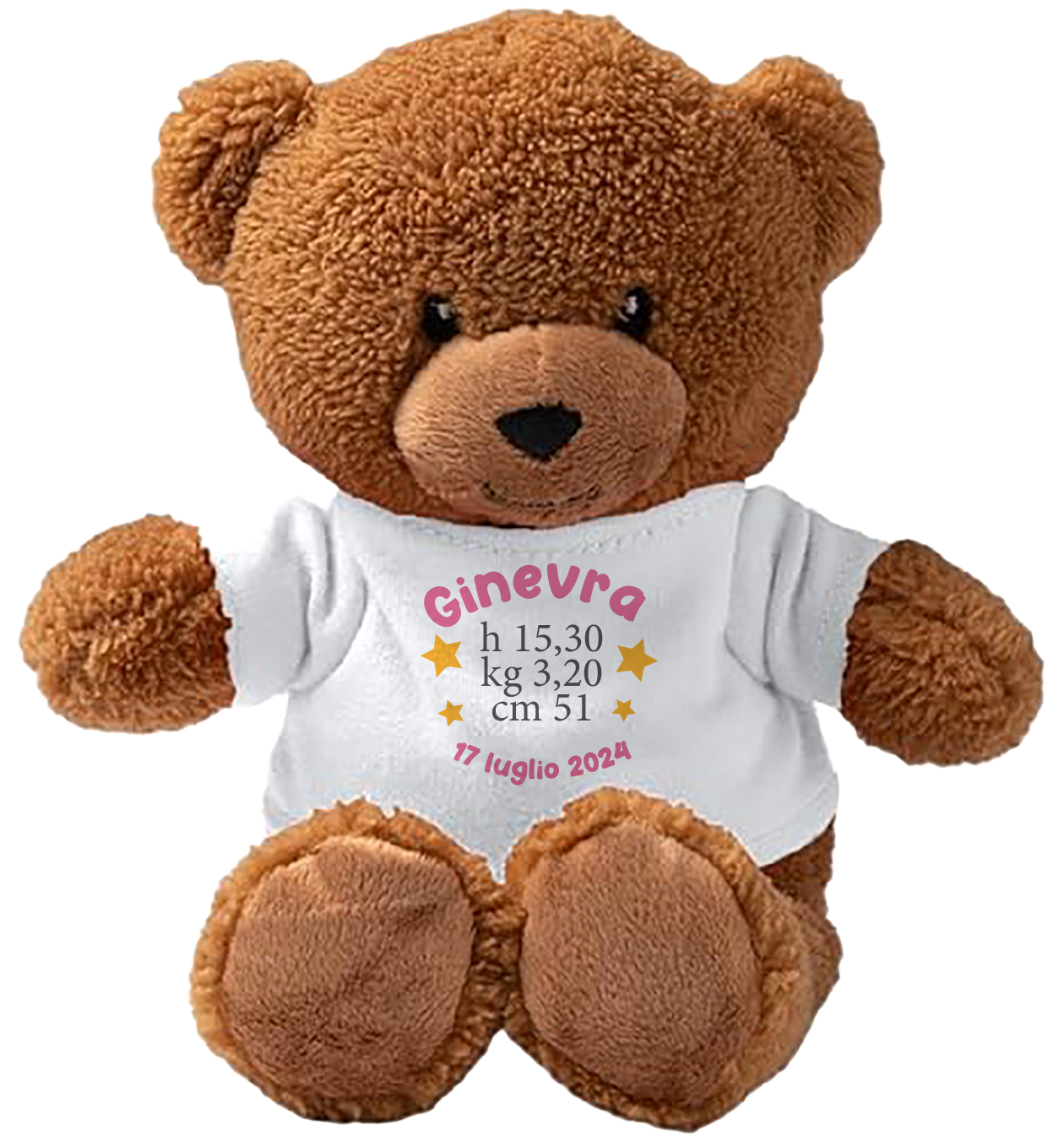 Girl - Teddy - Orsacchiotto di Peluche con Maglietta Personalizzata