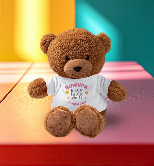 Girl - Teddy - Orsacchiotto di Peluche con Maglietta Personalizzata