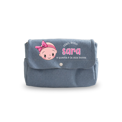 Questa è la mia borsa Girl - Borsa Fasciatoio per Neonato personalizzata con nome