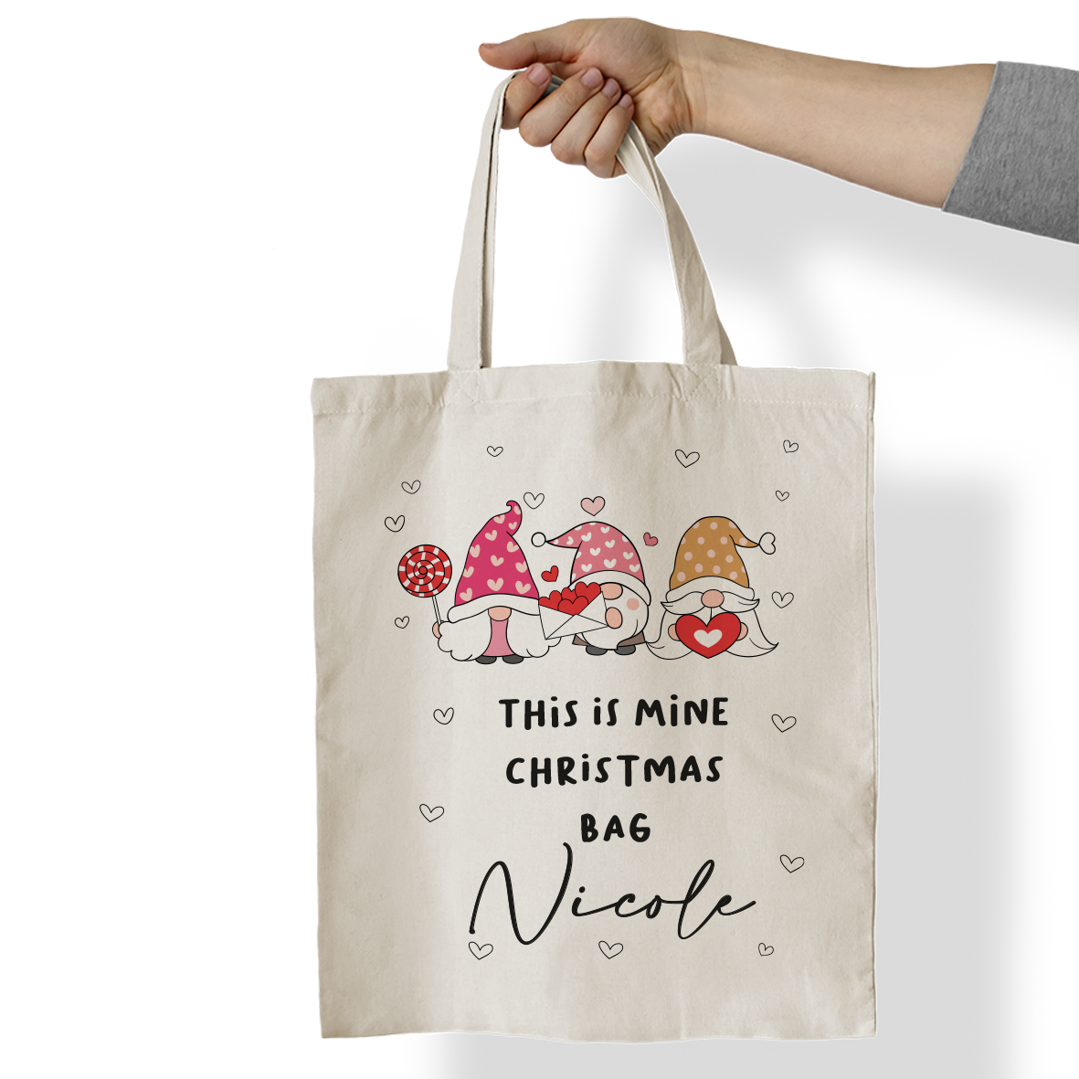 This is mine Christmas Bag - Shopper In Cotone - personalizzata con nome