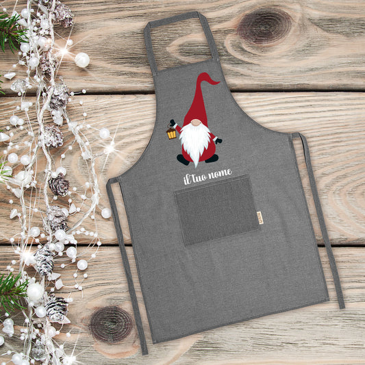 Nano da giardino  - Grembiule da Cucina Natalizio - personalizzato con nome