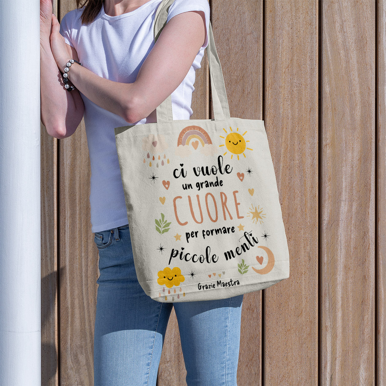 Maestra dal grande cuore - Shopper In Cotone