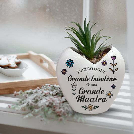 Grande maestra - Piantina con vaso - personalizzata