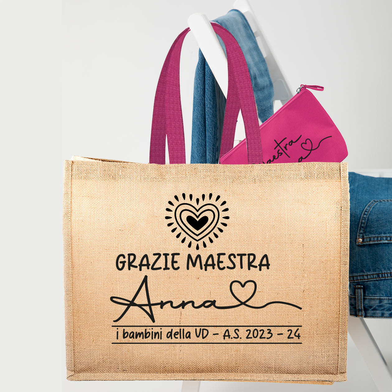 Grazie maestra - Borsa mare & Pochette - Combo