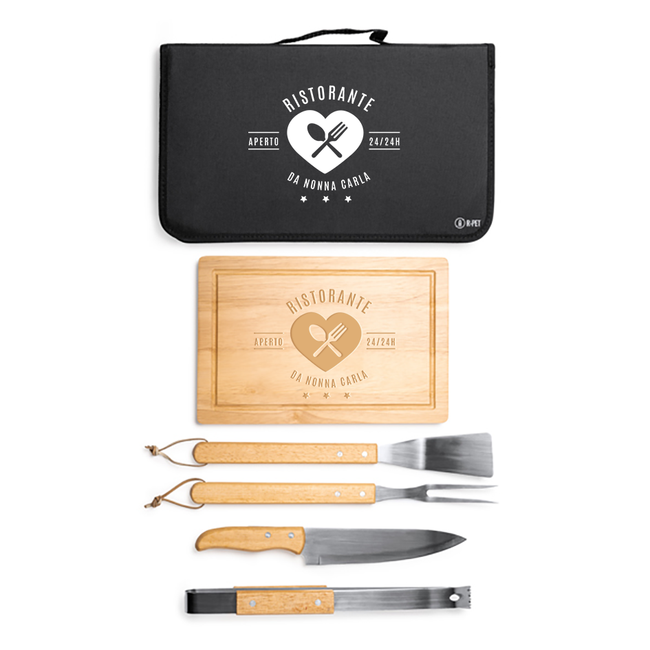 Ristorante da nonna 24/24h - Set Barbecue - personalizzato con nome