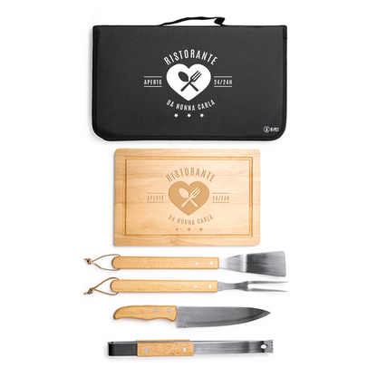 Ristorante da nonna 24/24h - Set Barbecue - personalizzato con nome