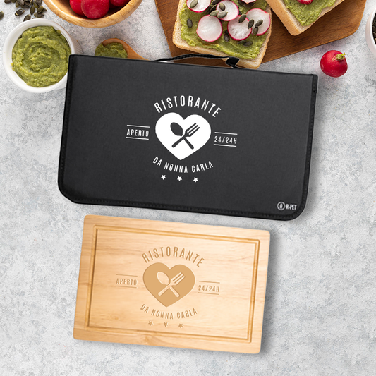 Ristorante da nonna 24/24h - Set Barbecue - personalizzato con nome