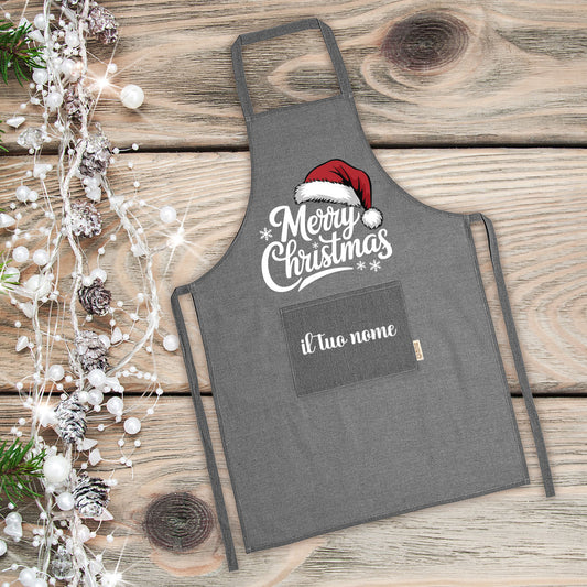 Merry Christmas - Grembiule da Cucina Natalizio - personalizzato con nome