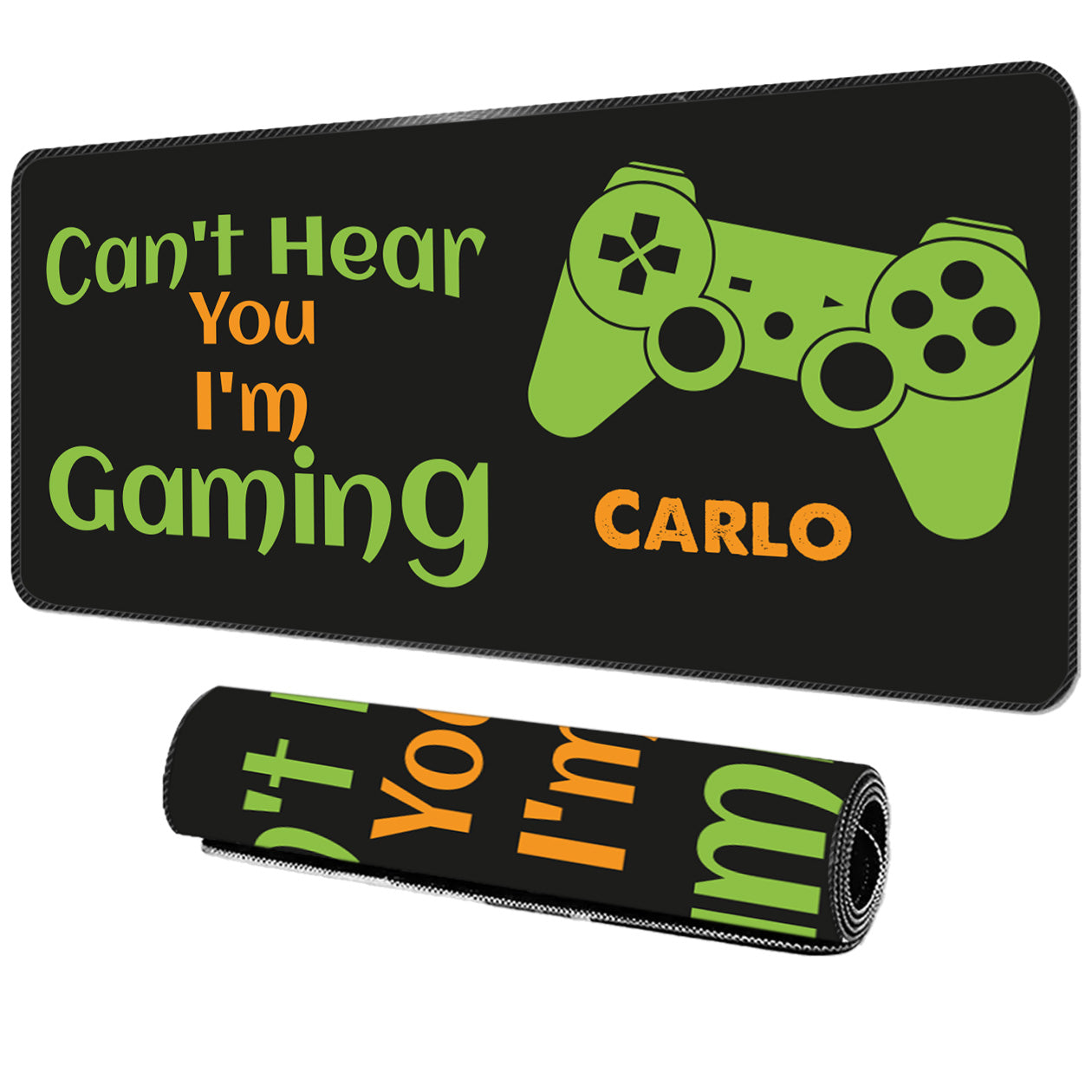 Can't hear you I'm Gaming - Tappetino per mouse da gaming - personalizzato con nome