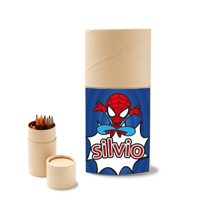 Hero - Set 6 pezzi Da Disegno In Legno personalizzati con nomi