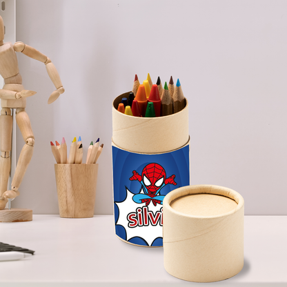 Hero - Set 6 pezzi Da Disegno In Legno personalizzati con nomi