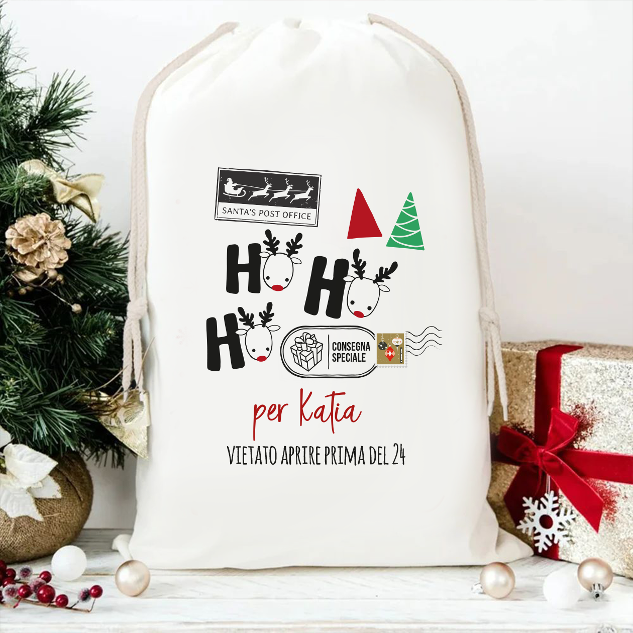 Ho Ho Ho consegna speciale - Sacchetto personalizzato con nome
