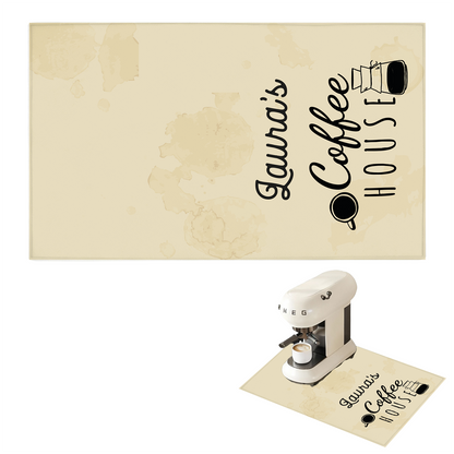 Coffee House - Tappetino per Macchina del caffè  con Retro in Gomma Tappeto 30x40cm - personalizzato