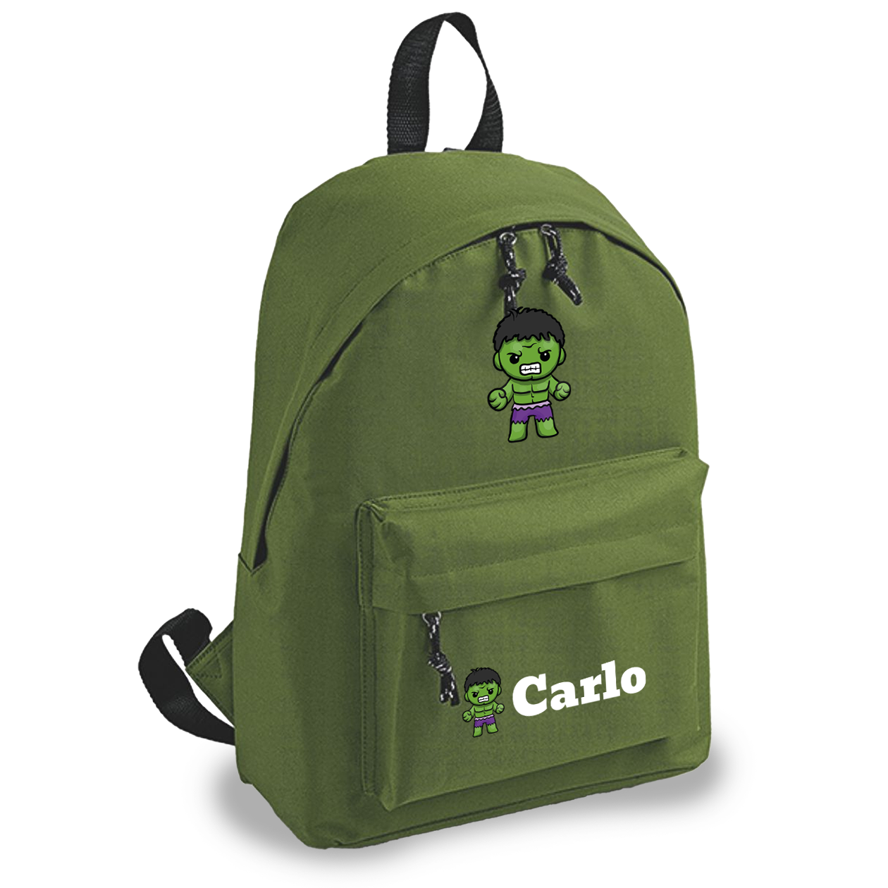 Green Power - zaino scuola - personalizzato con nome