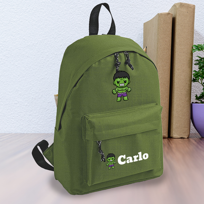 Green Power - zaino scuola - personalizzato con nome