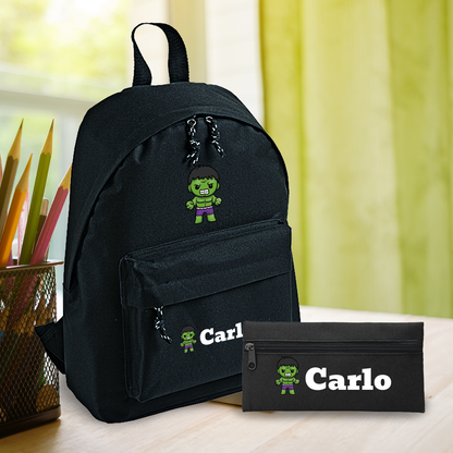 Power Green - Zaino + Portapenne - personalizzati con nome