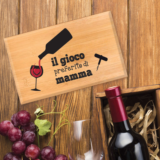 Il gioco preferito di mamma - Set da vino in bamboo