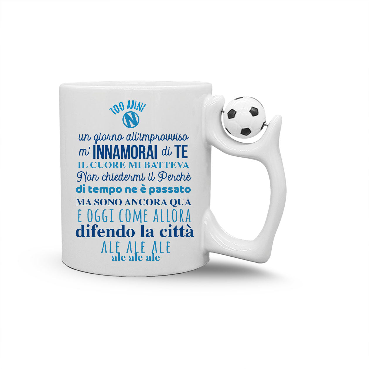 Un girono all'improvviso mi innamorai di te - Tazza mug con manico pallone