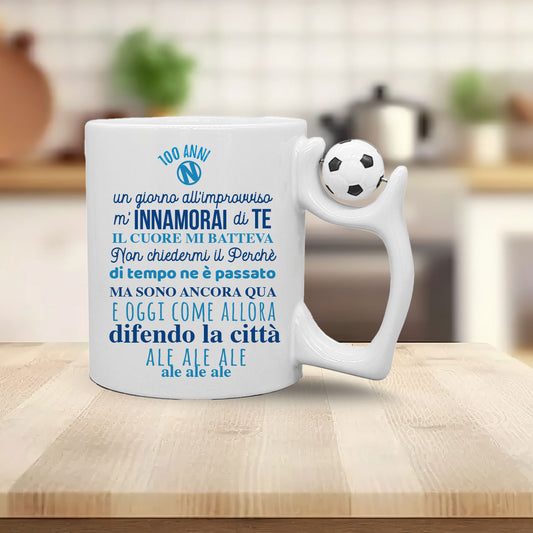 Un girono all'improvviso mi innamorai di te - Tazza mug con manico pallone