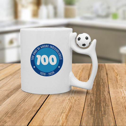 100 anni di amore - Tazza mug con manico pallone