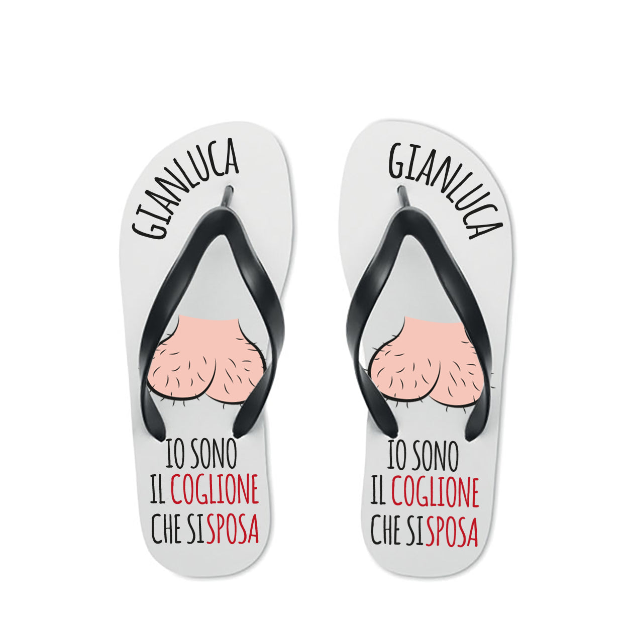 Io sono il coxxxne che si sposa - Infradito - personalizzati con nome