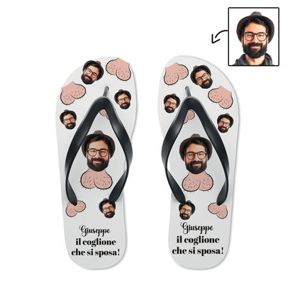 Il coxxxne che si sposa - Infradito - personalizzati con nome e foto