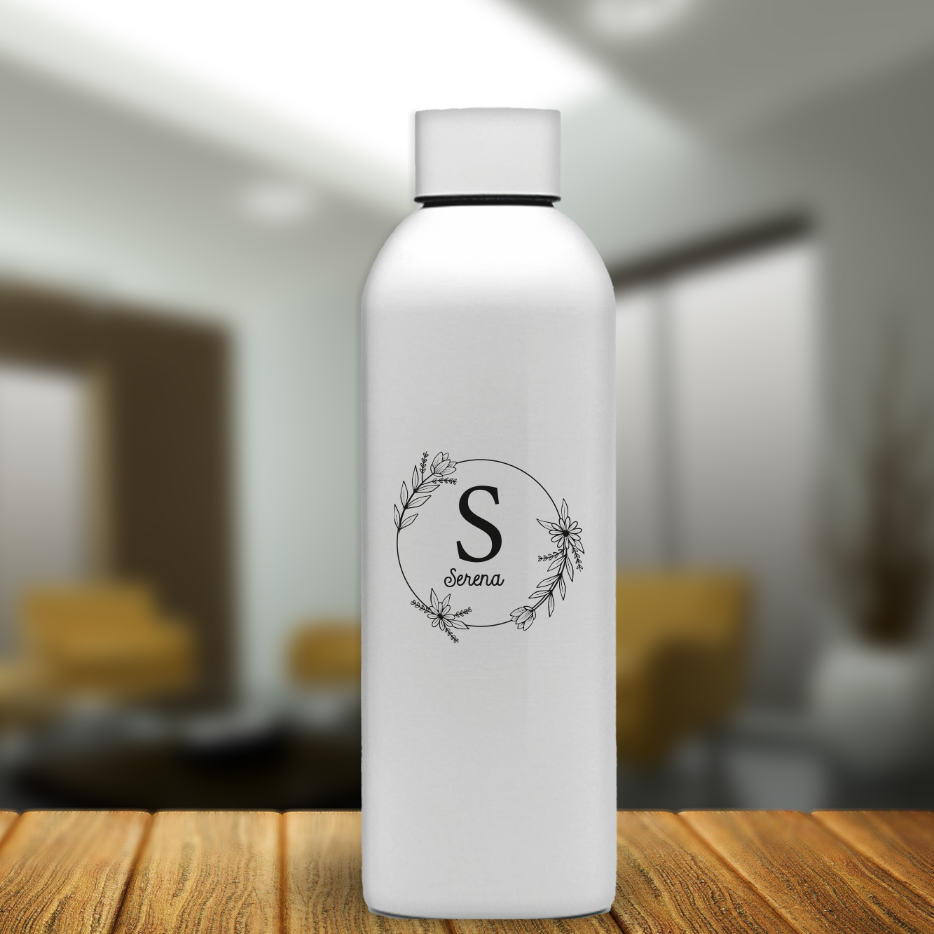 Letter circle - Borraccia Ecosostenibile - personalizzata con nome e iniziale