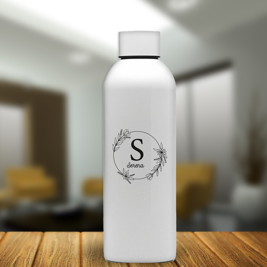 Letter circle - Borraccia Ecosostenibile - personalizzata con nome e iniziale