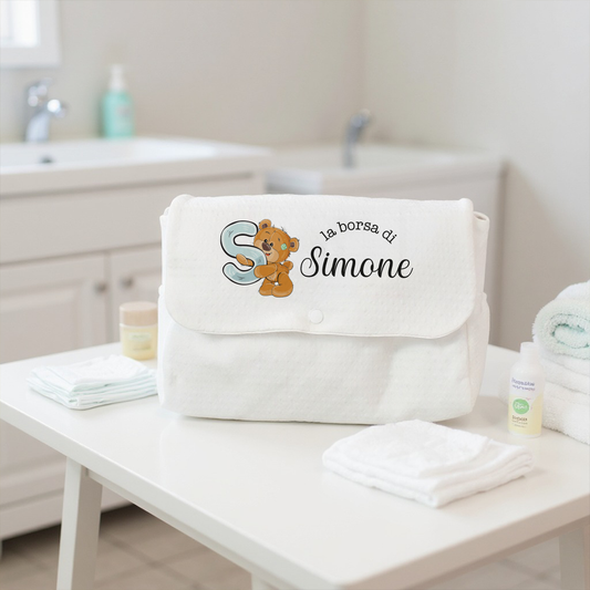 Baby animal - Borsa Fasciatoio per Neonato personalizzata con nome e iniziale