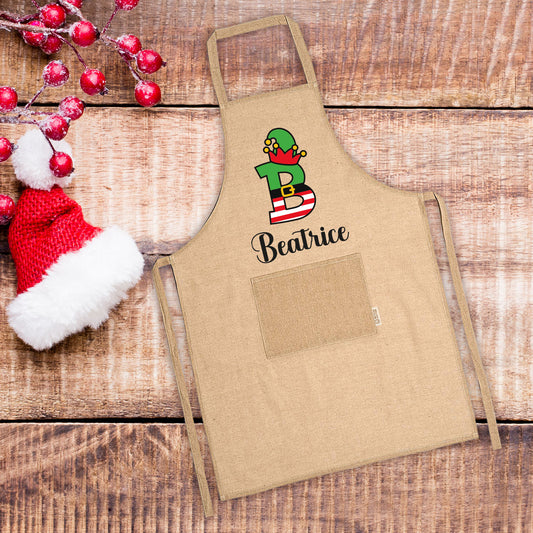 Elf Name - Grembiule da Cucina Natalizio - personalizzato con nome
