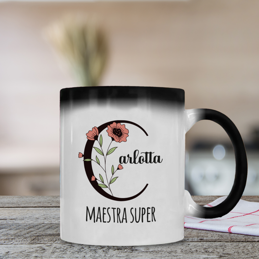 Maestra super - Tazza Magica - personalizzata con nome