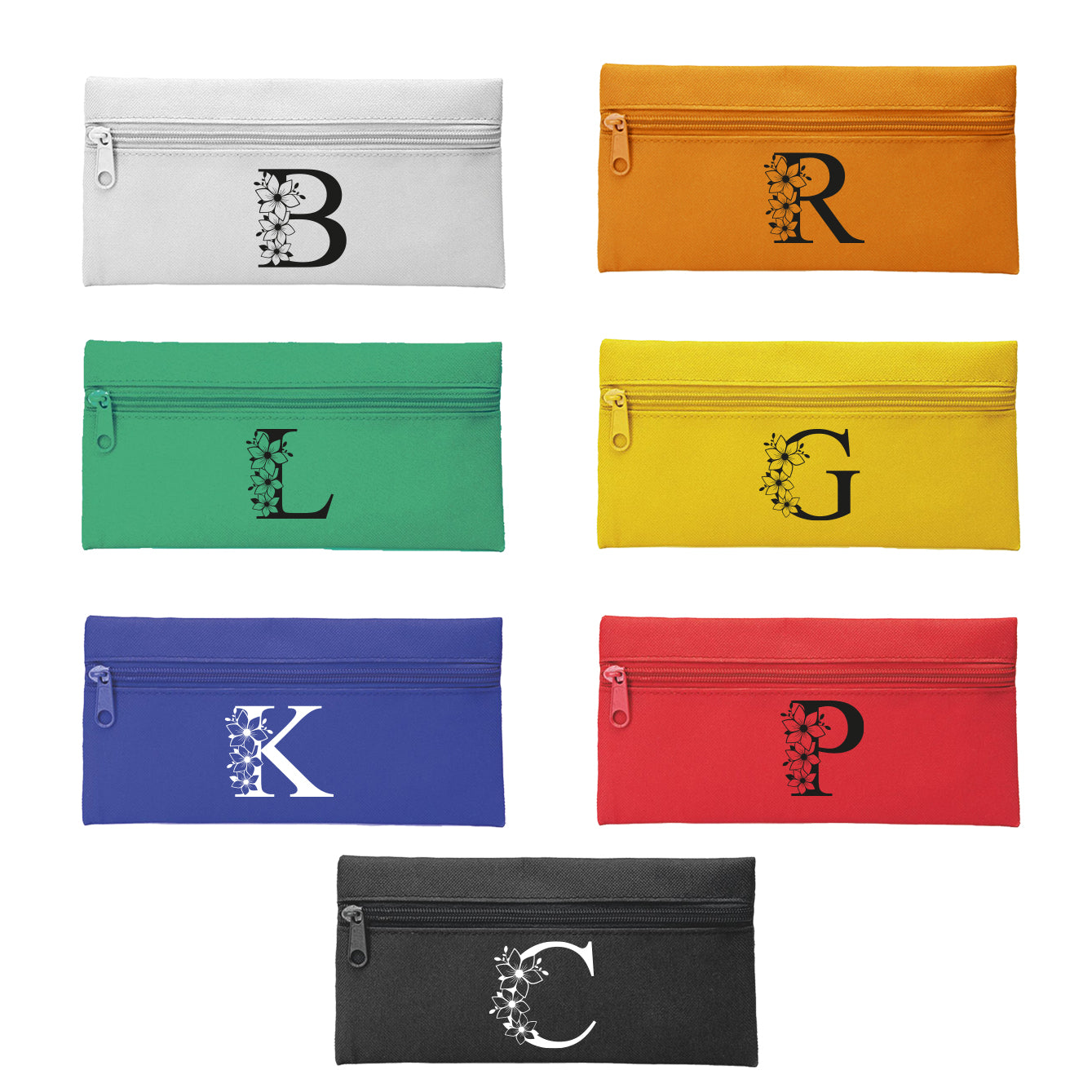 Letter flower - Astuccio in Poliestere - personalizzato con iniziale