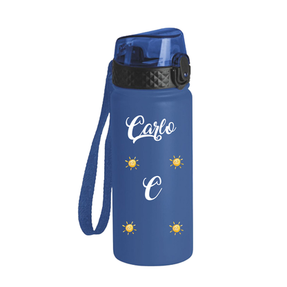 Sun Name - Borraccia termica da 550 ml - personalizzata con nome e iniziale